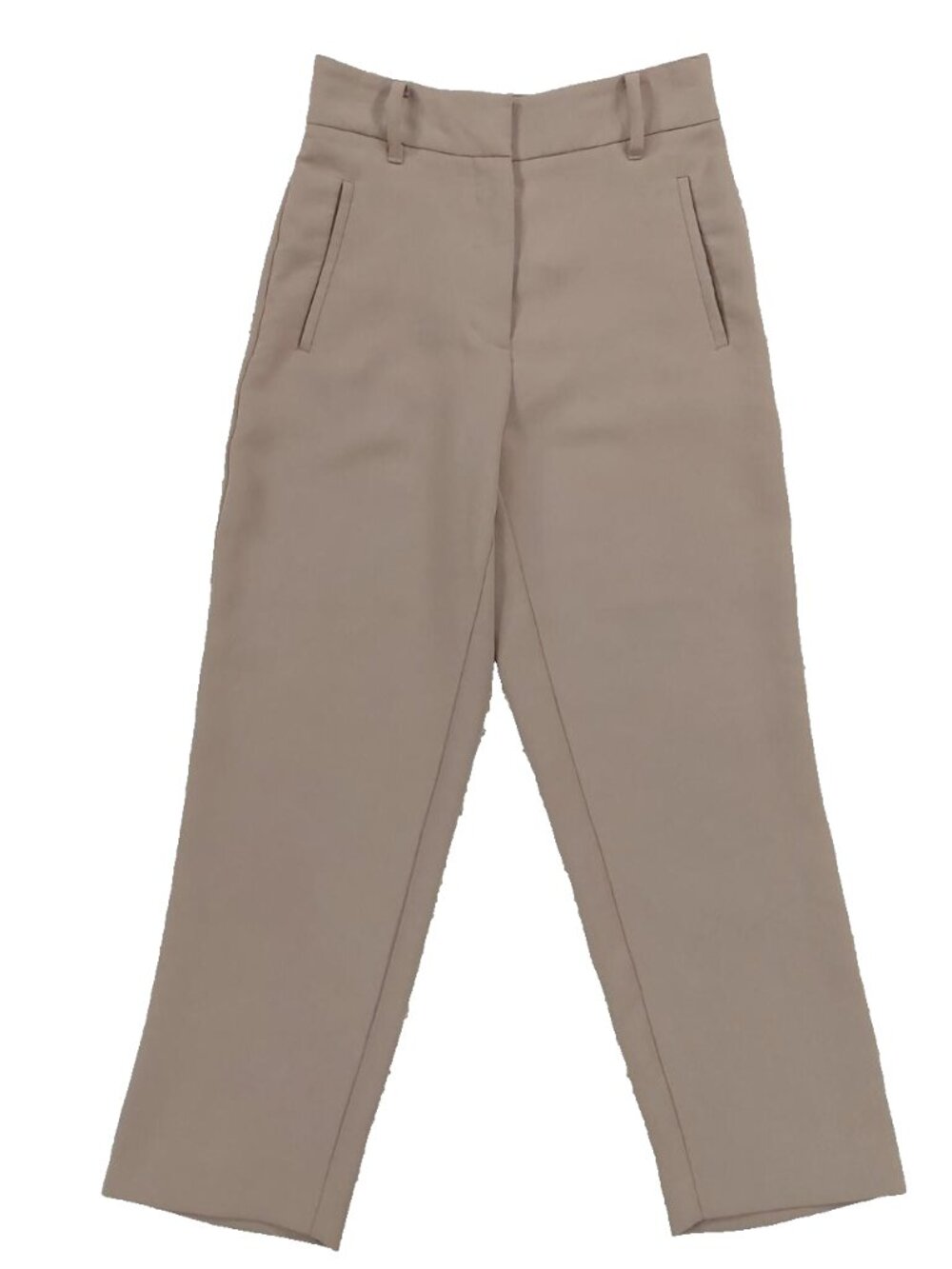 Aritzia Wilfred Crepe Pants Women's Sz 0, High Waisted, Tapered Leg, Beige.